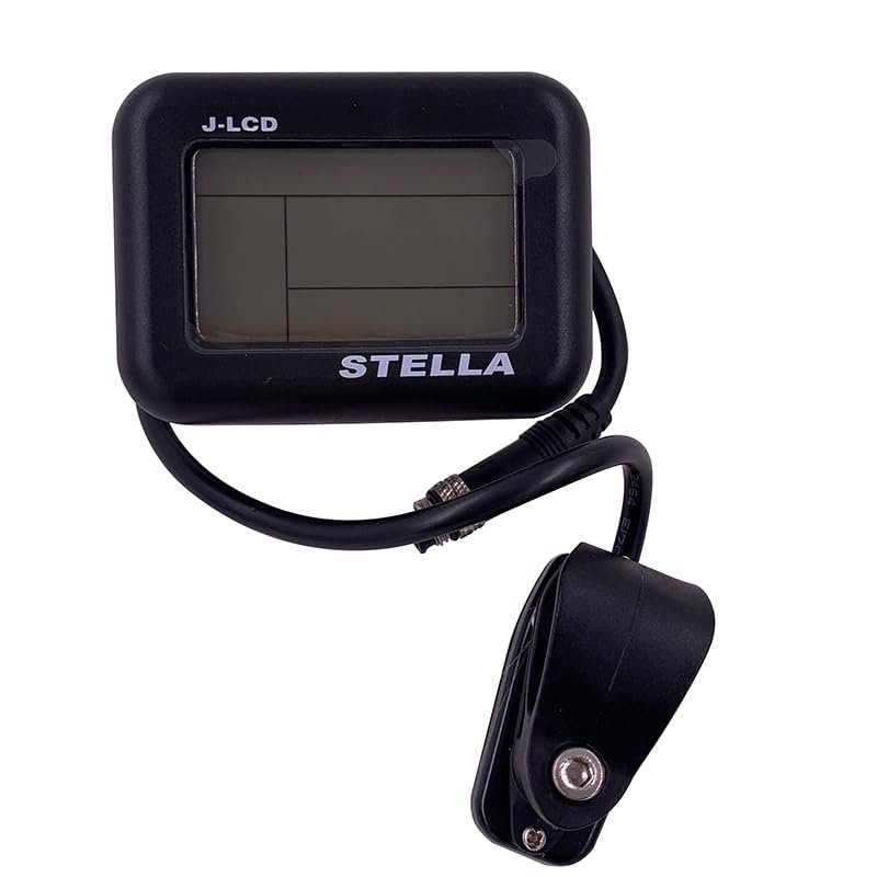 NULKOMMA LCD Screen Display J-LCD Control Panel Ebike LCD Display for 36V 48V Electric Bicycle Multi-Information Waterproof 5 Pins Plug Display Meter Suitable for 22.2mm/0.87in E-Bike Handlebar