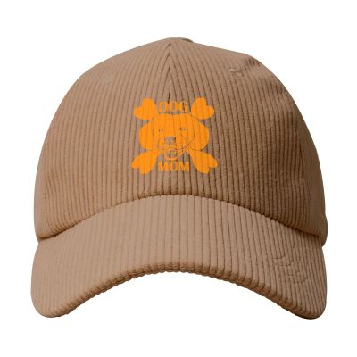 BIRYHG Dog Mom Corduroy Baseball Caps for Women Men Adjustable Dad Hat Khaki