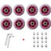 ZYANLING Inline Skate Wheels Outdoor/Indoor 64mm/68mm/70mm Inline Roller Skate Wheels 85A PU Wheels Replacement Set with ABEC-9 Bearings 8 Pack, Pink view 2