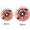 ZYANLING Inline Skate Wheels Outdoor/Indoor 64mm/68mm/70mm Inline Roller Skate Wheels 85A PU Wheels Replacement Set with ABEC-9 Bearings 8 Pack, Pink view 4