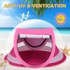 Baby Beach Tent, Pop Up Toddler Travel Tent for Boys or Girls, Sun Shade for Toddler Camping, Infant Portable Sun Shade, Summer Beach Baby (Pink Baby Tent) view 2
