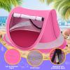 Baby Beach Tent, Pop Up Toddler Travel Tent for Boys or Girls, Sun Shade for Toddler Camping, Infant Portable Sun Shade, Summer Beach Baby (Pink Baby Tent) view 3