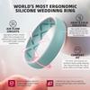 Egnaro Women's Stackable Silicone Rings, 2.5/5.5mm Wide 1.8/2mm Thick Bands view 2