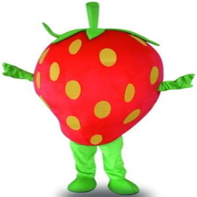 Lovely Strawberry Mascot Costume Adult Size for Men & Women with Built-in Fan Inside the Head