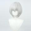 TEDPRBGE Game Cosplay Wig Silver White Hair Wigs Short Straight Wigs with Bang Halloween Party Wig (Silver White) view 2