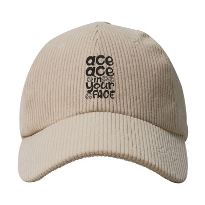 BIRYHG Ace Ace in Your Face Corduroy Baseball Caps for Women Men Adjustable Dad Hat Beige