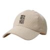 BIRYHG Ace Ace in Your Face Corduroy Baseball Caps for Women Men Adjustable Dad Hat Beige view 2