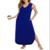 Arolina Maxi Dress for Women Tropical Summer V Neck Sleeveless Split Long Beach Dresses Casual Loose Sundress with Pockets view 4