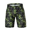 Men Swimsuits Jammer for Swimming,Swim Jammer Men Square Legs UPF50 +,Trunks with Drawstring(Black Green Shots M) view 2