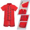 ABAFIP Baby Boys Mexican Outfit Toddler Short Sleeve Shirts Shorts Traditional Fiesta Clothes set Red 18-24 Months view 2