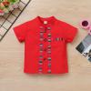 ABAFIP Baby Boys Mexican Outfit Toddler Short Sleeve Shirts Shorts Traditional Fiesta Clothes set Red 18-24 Months view 3