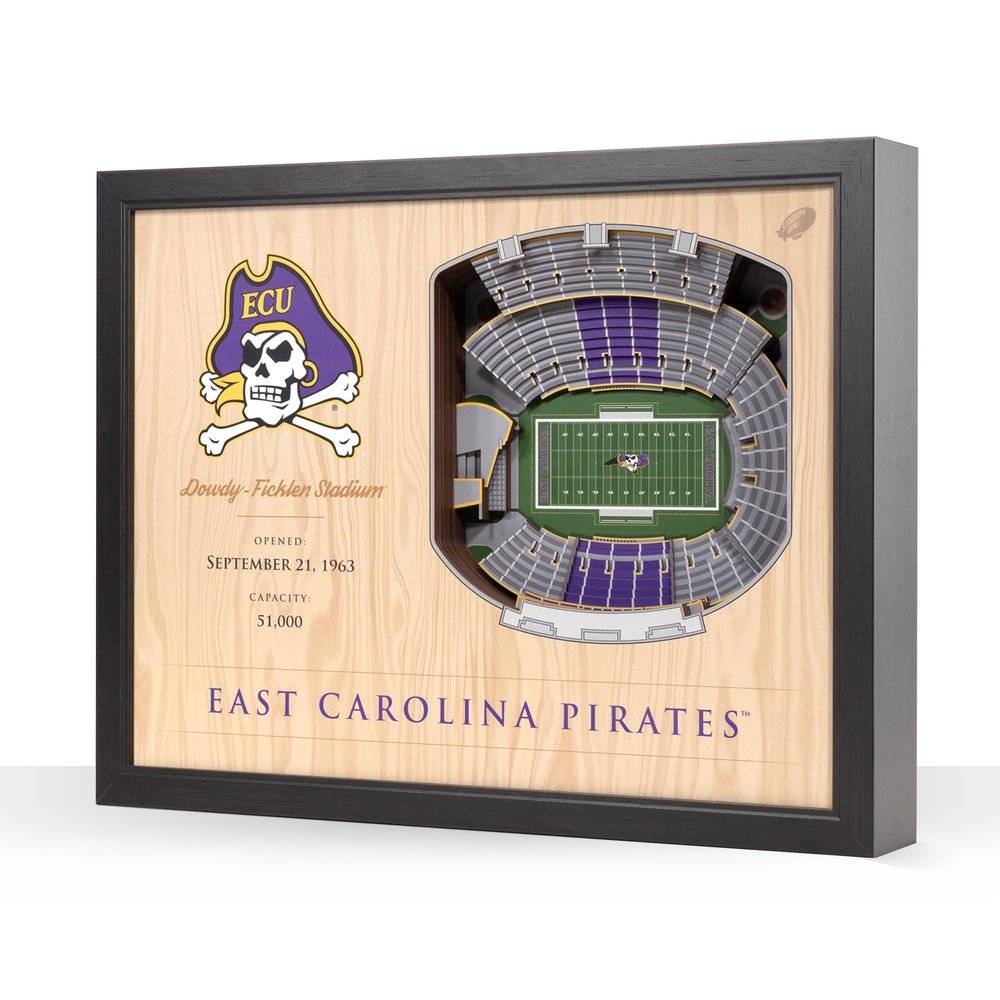 YouTheFan NCAA East Carolina Pirates 25-Layer StadiumViews 3D Wall Art