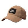 BIRYHG Merry Christmas Corduroy Baseball Caps for Women Men Adjustable Dad Hat Khaki view 2