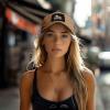 BIRYHG Merry Christmas Corduroy Baseball Caps for Women Men Adjustable Dad Hat Khaki view 3