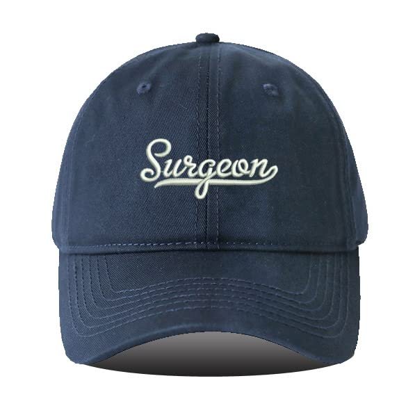 Baseball Hats Mens Women Surgeon 2 Embroidered Unisex Classic Adjustable Outdoor Dad Cap for Men (Navy,7 1/2)