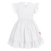 ABAFIP Baby Girls Mexican Embroidered Dress Toddler Girls Ruffle Sleeveless Floral Summer Cinco De Mayo Traditional Fiesta Dress White 3-4T view 4