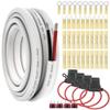 10/2 AWG Marine Wire Duplex Cable 20FT 10 Gauge 2 Conductor Oxygen-Free Tinned Copper Boat Red Black Electrical Wire with Fuse Holder,Lugs Terminal Connectors Kit for Automotive Outdoor Boat  view 1