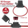 10/2 AWG Marine Wire Duplex Cable 20FT 10 Gauge 2 Conductor Oxygen-Free Tinned Copper Boat Red Black Electrical Wire with Fuse Holder,Lugs Terminal Connectors Kit for Automotive Outdoor Boat  view 4