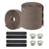 PATIKIL Bike Handlebar Tape, 4 Pack EVA Handle Grip Wraps Non-Slip Bicycle Bar Tape with Black End Plugs for Racing Bicycles Road Bicycle, Brown view 1