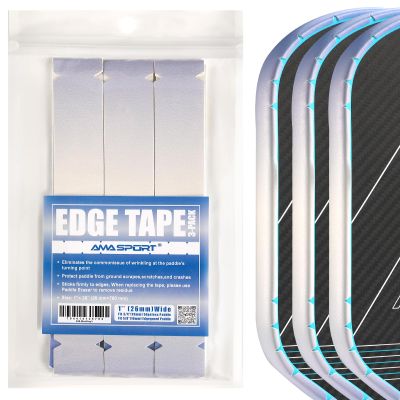 PICKLETECH Pickleball Paddle Protection Tape - Paddle Head Edge Guard - Racket Edge Protection Tape -Fit Perfectly Curved Edge -No Wrinkling Gradient Blue Gray
