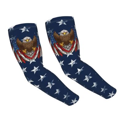 HDAODNM American Shooter Sleeves America Sun Sleeves Cooling Arm Sleeves American Flag Arm Cover Sleeves