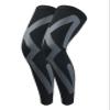 SUOGTS Sports Compression UV Long Leg Sleeves for Running Basketball Football Cycling and Other Sports for Men, Women, Youth (Black/Grey,Large) view 1