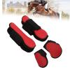 4pc Horse Tendon & Fetlock Boots Set,Dynamic Anti Slip, Shock Absorbing Protection for High Impact Equestrian Sports Ideal for Professional Riders and Horse Training Facilities (1 Set Red 2400ml) view 2