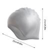 2 Pack Silicone Swim Cap with 3D Ear Protection, Waterproof Swimming Cap Bathing Cap Non-Slip Swim Hats for Men Women Adults Youths Kids for Long or Short Hair view 2