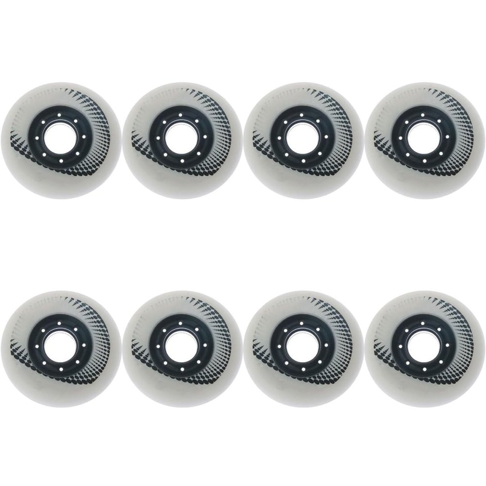 ZYANLING Inline Skate Wheels Outdoor/Indoor 84A Inline Roller Skate Wheels 72mm/76mm/80mm Inline Hockey Replacement Wheels Without Bearings 8 Pack