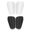 4pcs Miniature Soccer Shin Guards, 3.15x1.97in Extra Mini Football Shin Pads Small Lightweight Leg Protective Equipment for Adults Kids Athlete Sports Lover Protector (Black, White) view 1