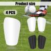 4pcs Miniature Soccer Shin Guards, 3.15x1.97in Extra Mini Football Shin Pads Small Lightweight Leg Protective Equipment for Adults Kids Athlete Sports Lover Protector (Black, White) view 2
