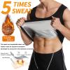 Vuirrm Sauna Vest for Men, Mens Sweat Sauna Vest, Heat Trapping Polymer Vest Pullover Sauna Tank Top Slim Body Shaper, 4XL/5XL,Blue view 2