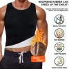 Vuirrm Sauna Vest for Men, Mens Sweat Sauna Vest, Heat Trapping Polymer Vest Pullover Sauna Tank Top Slim Body Shaper, 4XL/5XL,Blue view 3