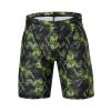 Men Swimsuits Jammer for Swimming,Swim Jammer Men Square Legs UPF50 +,Trunks with Drawstring(Black Green Shots L) view 2