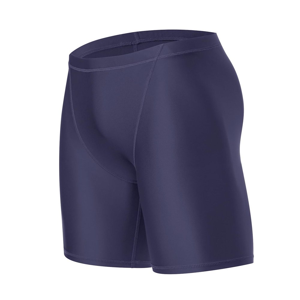 Men Swimsuits Jammer for Swimming,Swim Jammer Men Square Legs UPF50 +,Trunks with Drawstring(Dark Blue Shots S)