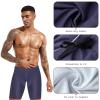 Men Swimsuits Jammer for Swimming,Swim Jammer Men Square Legs UPF50 +,Trunks with Drawstring(Dark Blue Shots S) view 4