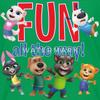 Spreadshirt Talking Tom & Friends Fun All The Way Kid's T-Shirt, L, Kelly Green view 2