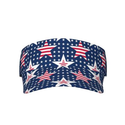 American Flag Independence Day Visor Hat, Fashion Sports Sun Visor Hat, Adjustable Golf Hat for Women Men