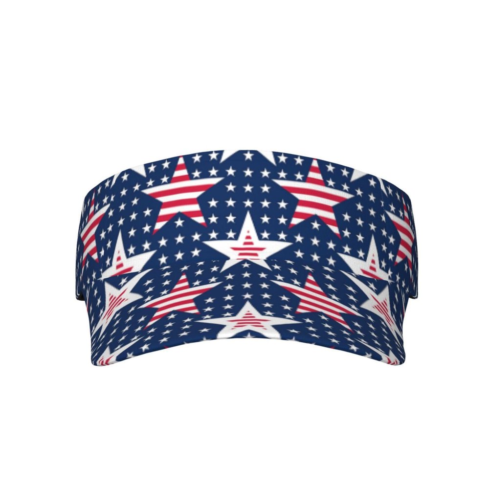 American Flag Independence Day Visor Hat, Fashion Sports Sun Visor Hat, Adjustable Golf Hat for Women Men