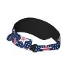 American Flag Independence Day Visor Hat, Fashion Sports Sun Visor Hat, Adjustable Golf Hat for Women Men view 3