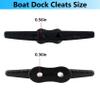 BALAVA 8 Inch Boat Cleats,Electrophoretic Coated Black Dock Cleats, Rope Cleats, Boat Dock Cleats for Marine Deck Nautical Decor Piers for Tying up Boats,Hardware Not Included(6Pack) view 4