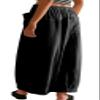 CHARTOU Women Baggy Parachute Skirt Comfy Casual Cotton Y2k Cargo Maxi Long Skirt (Medium, Black) view 2