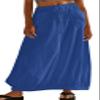 CHARTOU Women Baggy Parachute Skirt Comfy Casual Cotton Y2k Cargo Maxi Long Skirt (Medium, Blue) view 1
