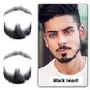 Fake Beard Human Hair Realistic Beard Fake Mustache Invisible Fake Facial Hair Costume Beard Lace Beard for Men Dressing Halloween Cosplay, Black, Wigs Hairpieces for Adults view 2