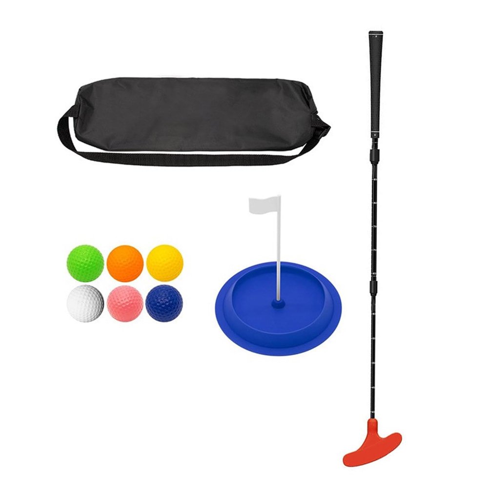 EXCBIOZ Two Way Golfs Putters with Golfs Ball and Putting Disc Adjustable Length Kids Putters for Right/Left Handed Golfers Two Way Golfs Putters Club with Putting Disc and Practice Ball