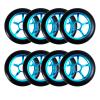 ZYANLING Inline Skate Wheels Outdoor/Indoor 8-Pack Roller Skating Wheels 90A Inline Skate Replacement Wheels for Luggage Wheels Wheels 110mm  24mm, Blue Black view 1
