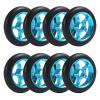 ZYANLING Inline Skate Wheels Outdoor/Indoor 8-Pack Roller Skating Wheels 90A Inline Skate Replacement Wheels for Luggage Wheels Wheels 110mm  24mm, Blue Black view 2
