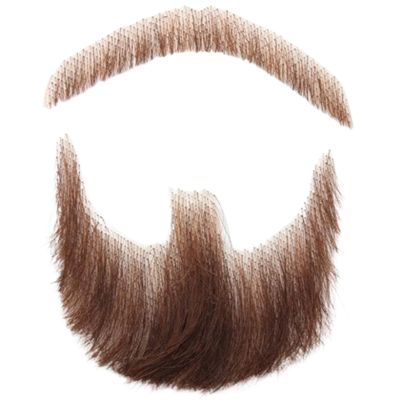 Fake Beard Human Hair Realistic Beard Fake Mustache Invisible Fake Facial Hair Costume Beard Lace Beard for Men Dressing Halloween Cosplay,Brown, Wigs Hairpieces for Adults