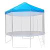 BIWKONI Trampoline Canopy Backyard Sun Protection Sunshade Ceiling Cloth Outdoor Rainproof Snow Tent Trampoline Accessories,10FT 8Post view 3