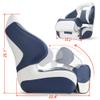 NORTHCAPTAIN Premium Pontoon Captain's Chair Sport Flip Up Boat Bucket Seat with Boat Seat Cover,White/Navy Blue view 4